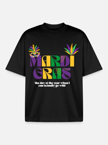 MARDI GRAS FESTIVAL - Boxy Heavyweight Unisex Organic T-Shirt von Stanley/Stella - Schwarz