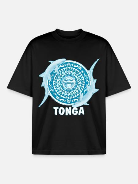 Tonga Nurse Shark - Boxy Heavyweight Unisex Organic T-Shirt by Stanley/Stella - black