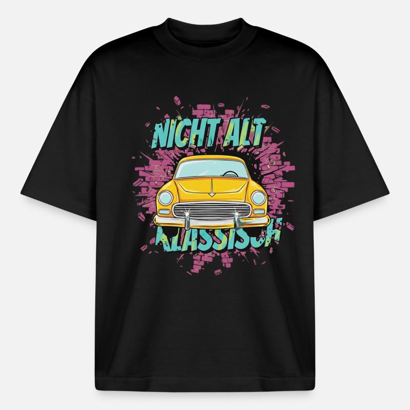 Oldtimer Auto – Nicht Alt Klassisch - Boxy Heavyweight Unisex Organic T-Shirt von Stanley/Stella - Schwarz
