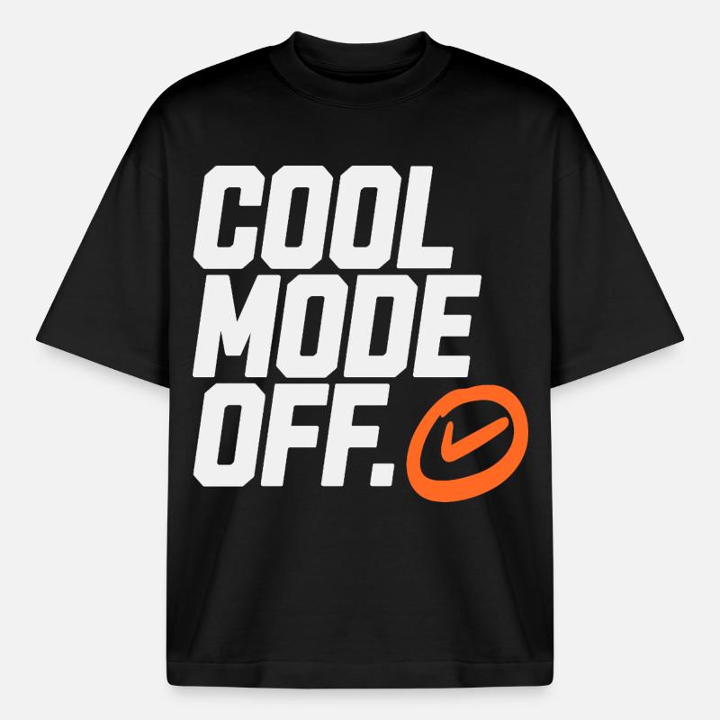 Coolmodus Aus Logo - Boxy Heavyweight Unisex Organic T-Shirt von Stanley/Stella - Schwarz