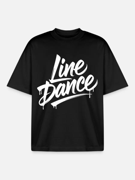 Line Dance – Country Western Tanz - Boxy Heavyweight Unisex Organic T-Shirt by Stanley/Stella - black