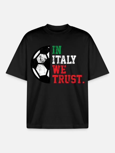 In Italia we trust - Boxy Heavyweight Unisex Organic T-Shirt by Stanley/Stella - black