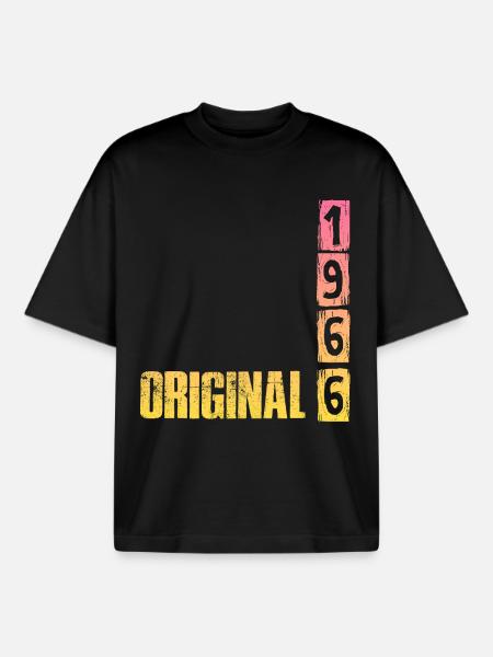Original 1966 - Boxy Heavyweight Unisex Organic T-Shirt by Stanley/Stella - black
