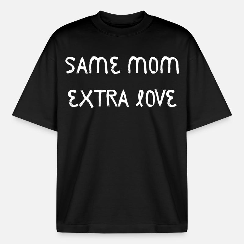 Same Mom Extra Love - Boxy Heavyweight Unisex Organic T-Shirt von Stanley/Stella - Schwarz