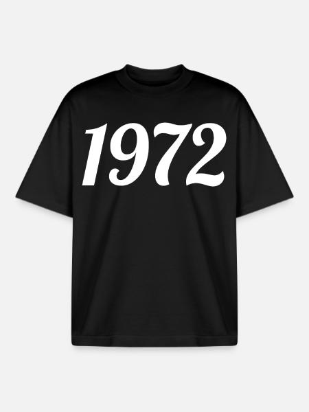 1972 - T-shirt unisexe boxy épais biologique Stanley/Stella - noir