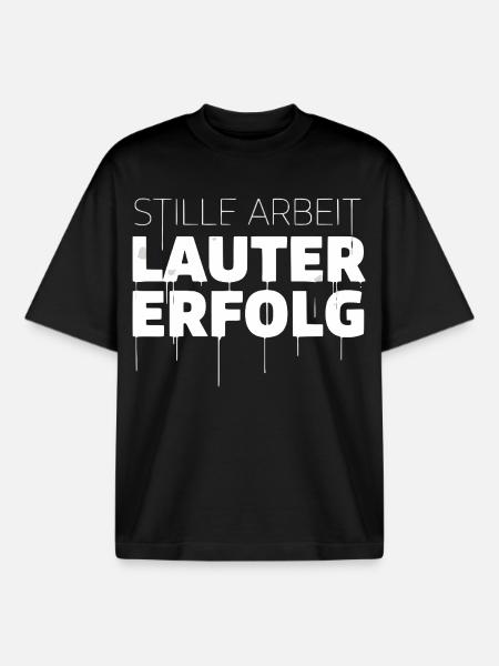 Quiet work, loud success - Boxy Heavyweight Unisex Organic T-Shirt by Stanley/Stella - black