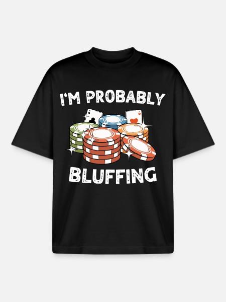 Poker Pokern - Boxy Heavyweight Unisex Organic T-Shirt by Stanley/Stella - black