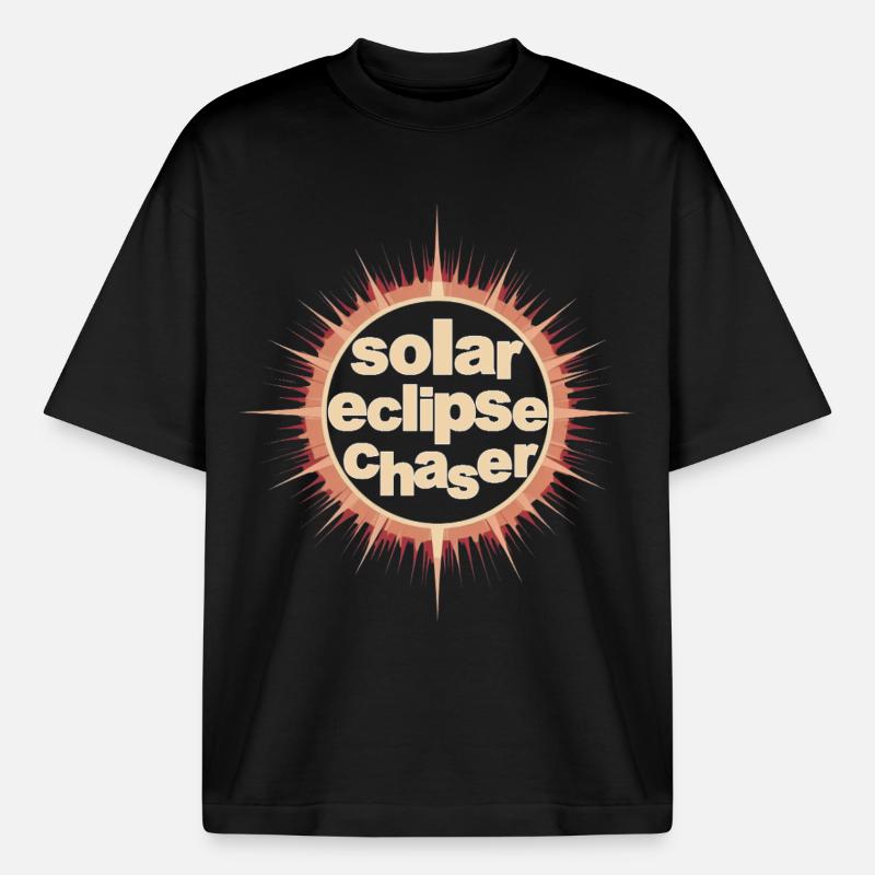 Solar eclipse chaser - Heavyweight Unisex Boxy T-Shirt von stanley/stella	 - Schwarz