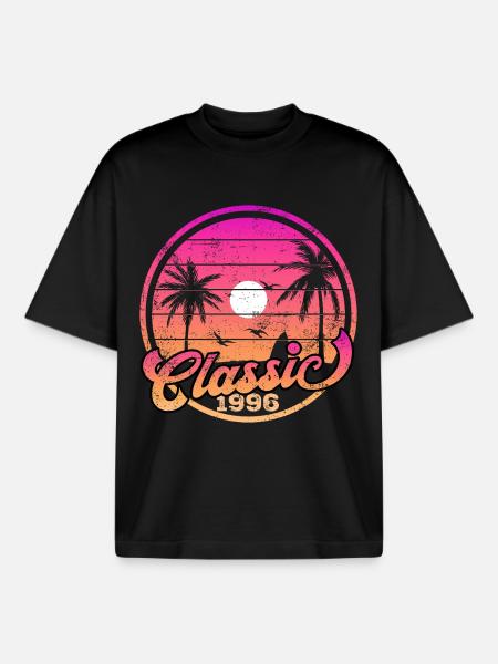 Millésime 1996 - T-shirt unisexe boxy épais biologique Stanley/Stella - noir