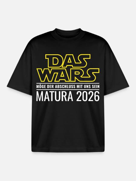 Matura 2026 Das wars - Boxy Heavyweight Unisex Organic T-Shirt von Stanley/Stella - Schwarz