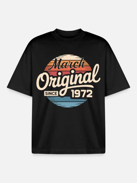 Legendary since march 1972 - Boxy Heavyweight Unisex Organic T-Shirt by Stanley/Stella - black