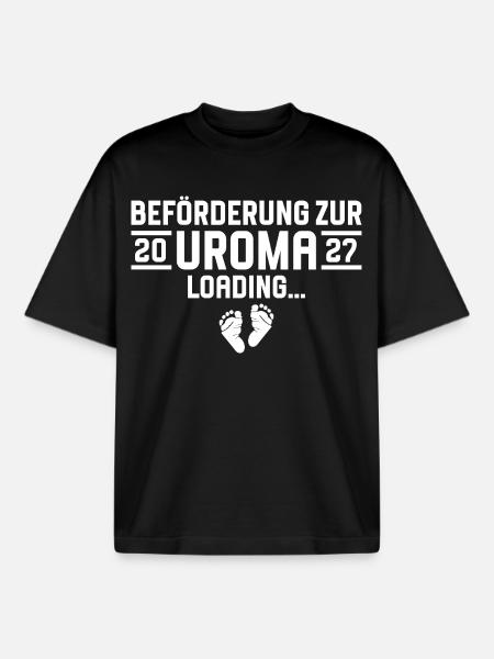 Promotion to great-grandmother 2027 loading - Boxy Heavyweight Unisex Organic T-Shirt by Stanley/Stella - black