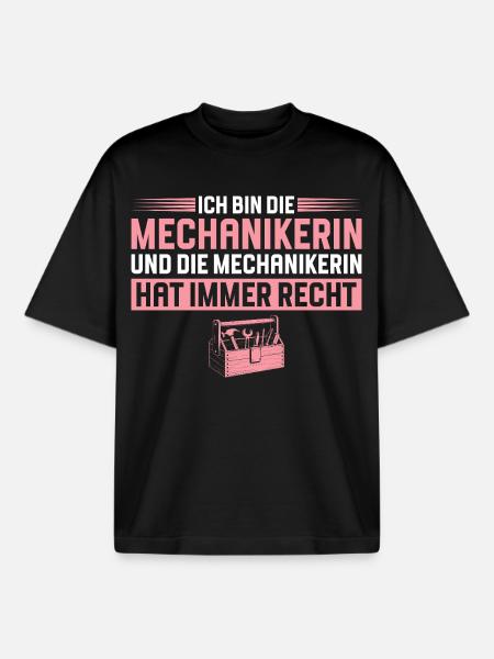 Mechanic is always right Craftswoman - Boxy Heavyweight Unisex Organic T-Shirt by Stanley/Stella - black