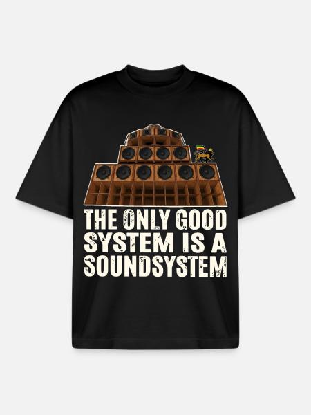 Sound System Reggae - T-shirt unisexe boxy épais biologique Stanley/Stella - noir