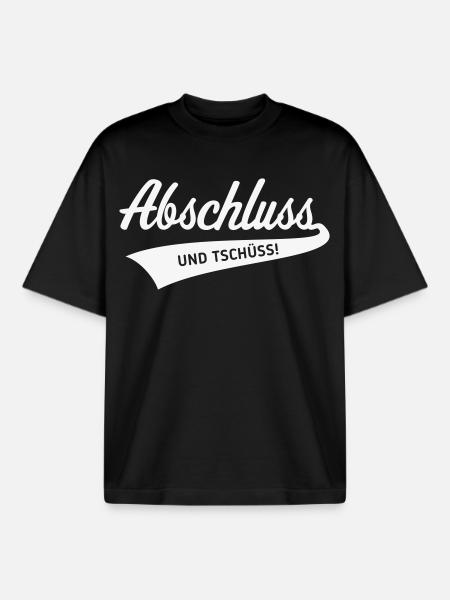 Conclusion – and bye! (Graduation / White) - Boxy Heavyweight Unisex Organic T-Shirt by Stanley/Stella - black