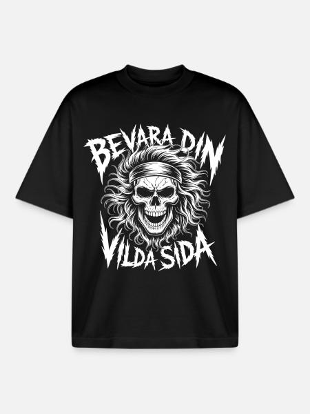 Wild Side Dödskalle - Boxy Heavyweight Unisex Organic T-Shirt by Stanley/Stella - black