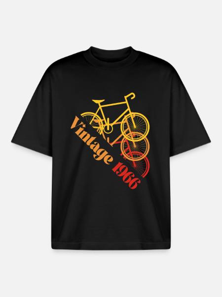 Millésime 1966 - T-shirt unisexe boxy épais biologique Stanley/Stella - noir