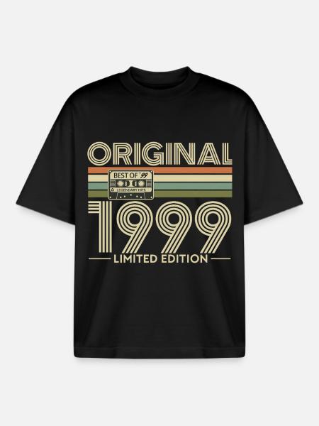 Original 1999 Edition — Legendary Hits - Boxy Heavyweight Unisex Organic T-Shirt by Stanley/Stella - black