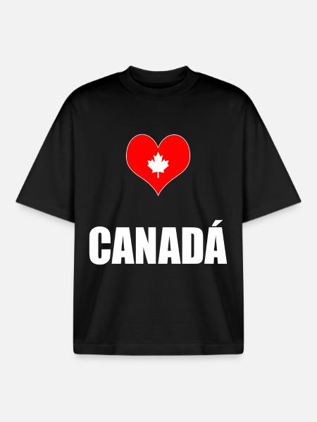 Canada - T-shirt unisexe boxy épais biologique Stanley/Stella - noir