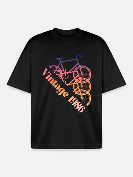 Millésime 1986 - T-shirt unisexe boxy épais biologique Stanley/Stella - noir