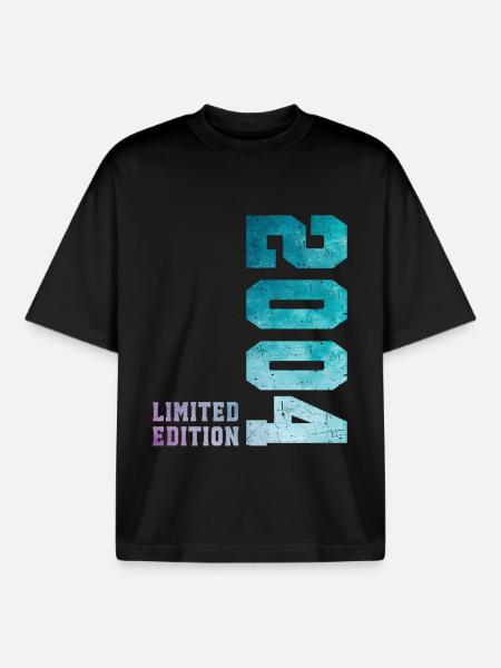 2004 Édition Limitée 22 ans anniversaire - T-shirt unisexe boxy épais biologique Stanley/Stella - noir
