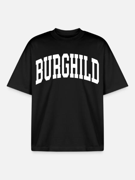 Burghild - Boxy Heavyweight Unisex Organic T-Shirt von Stanley/Stella - Schwarz
