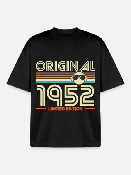 Original 1952 Limited Edition - Boxy Heavyweight Unisex Organic T-Shirt by Stanley/Stella - black