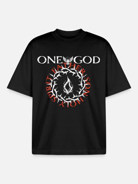 One_God - Boxy Heavyweight Unisex Organic T-Shirt by Stanley/Stella - black