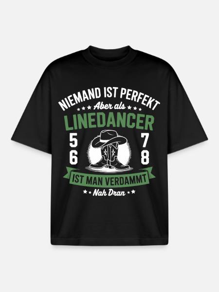 Line Dance Country Western Line Dancer - Boxy Heavyweight Unisex Organic T-Shirt by Stanley/Stella - black