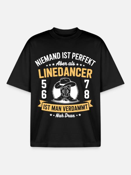 Line Dance Country Western Line Dancer - Boxy Heavyweight Unisex Organic T-Shirt by Stanley/Stella - black