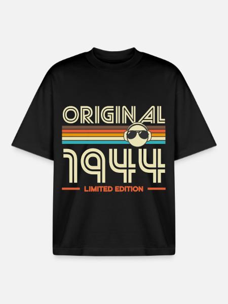 Original 1944 Retro Edition - Boxy Heavyweight Unisex Organic T-Shirt by Stanley/Stella - black