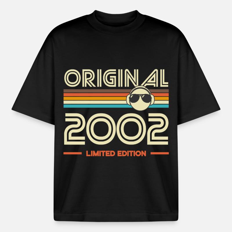 Originale limitierte Edition von 2002 - Boxy Heavyweight Unisex Organic T-Shirt von Stanley/Stella - Schwarz