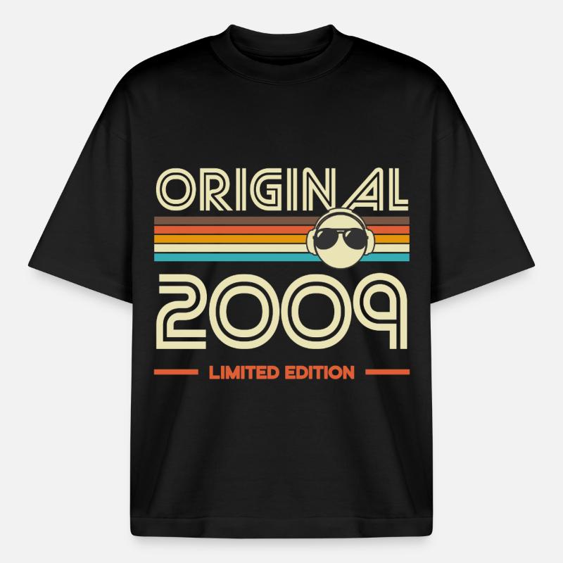Originale limitierte Edition 2009 - Boxy Heavyweight Unisex Organic T-Shirt von Stanley/Stella - Schwarz
