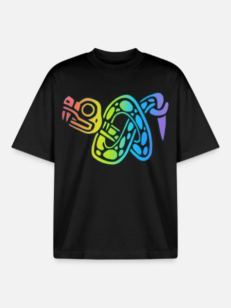Mehrfarbiger Schlangenknoten - Boxy Heavyweight Unisex Organic T-Shirt von Stanley/Stella - Schwarz