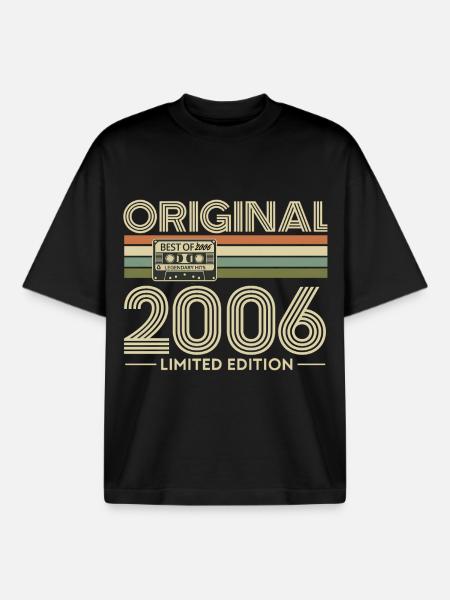 Original 2006 Édition Limitée - T-shirt unisexe boxy épais biologique Stanley/Stella - noir