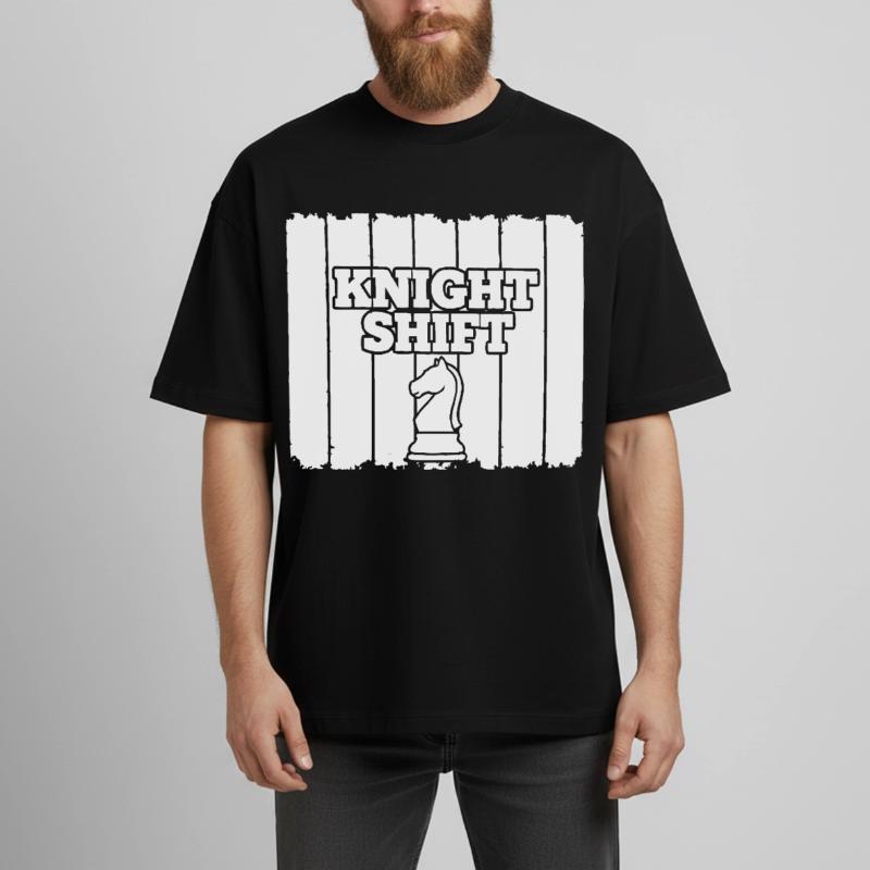 Shift du cavalier d’échecs T-shirt unisexe boxy épais biologique Stanley/Stella