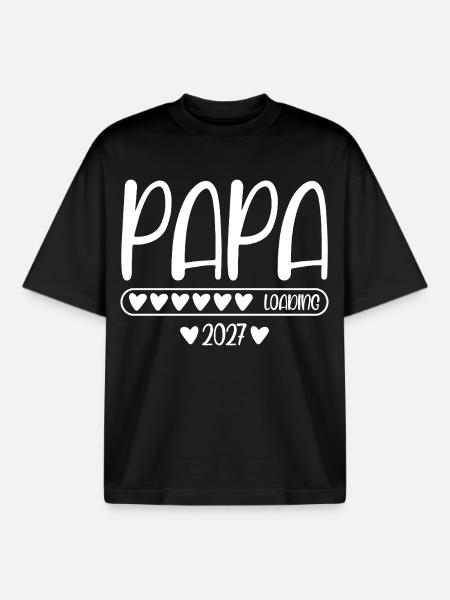 Papa 2027 loading - Boxy Heavyweight Unisex Organic T-Shirt by Stanley/Stella - black