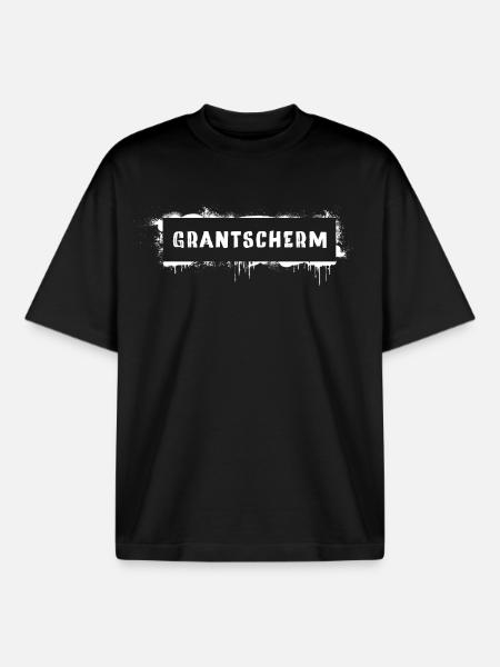 Grantscherm – Viennese dialect saying Grantig - Boxy Heavyweight Unisex Organic T-Shirt by Stanley/Stella - black