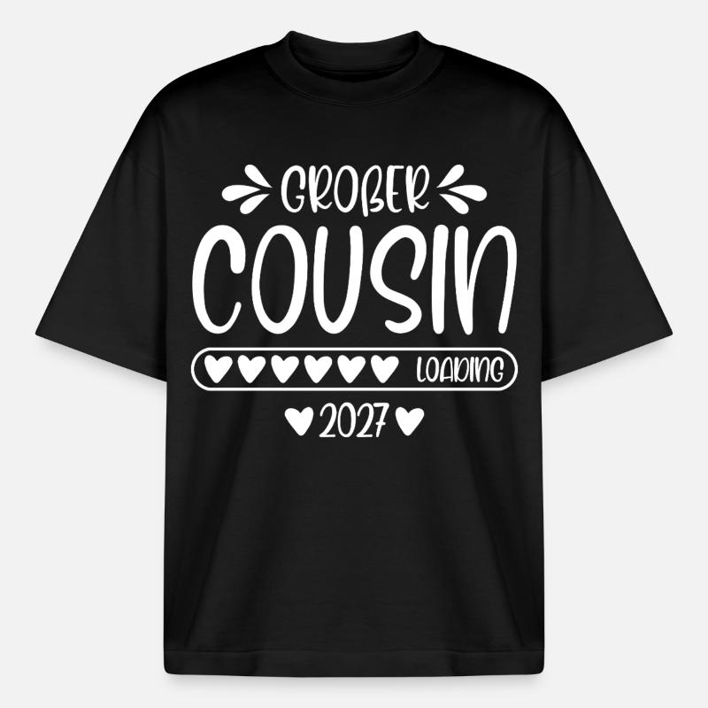 Großer Cousin 2027 loading - Boxy Heavyweight Unisex Organic T-Shirt von Stanley/Stella - Schwarz