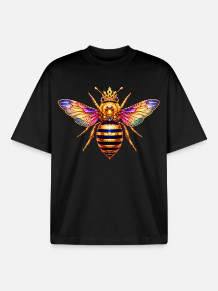 Queen Bee Bienenkönigin - Boxy Heavyweight Unisex Organic T-Shirt von Stanley/Stella - Schwarz
