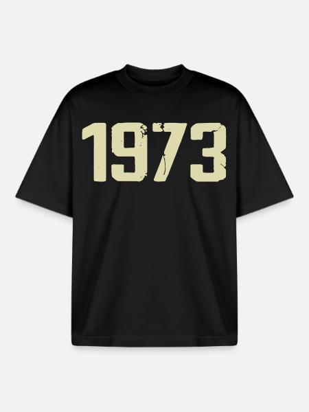 Jubilee 1973 - Boxy Heavyweight Unisex Organic T-Shirt by Stanley/Stella - black