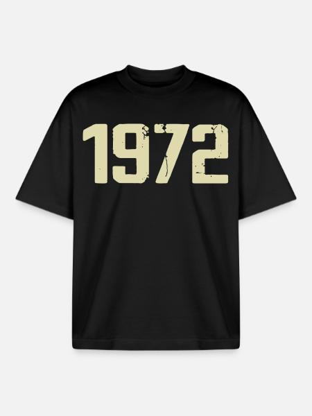 Jubilé 1972 - T-shirt unisexe boxy épais biologique Stanley/Stella - noir