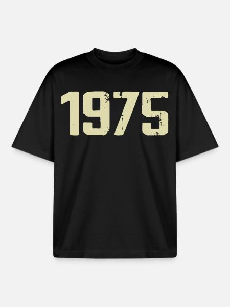Jubiläum 1975 - Boxy Heavyweight Unisex Organic T-Shirt von Stanley/Stella - Schwarz