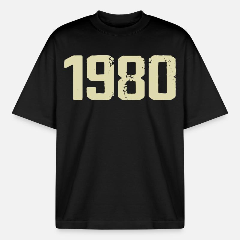 Jubilee 1980 - Heavyweight Boxy Unisex T-Shirt by Stanley/Stella - black