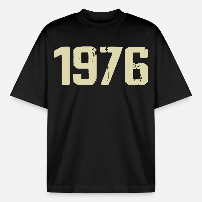 Jubilee 1976 - Heavyweight Boxy Unisex T-Shirt by Stanley/Stella - black