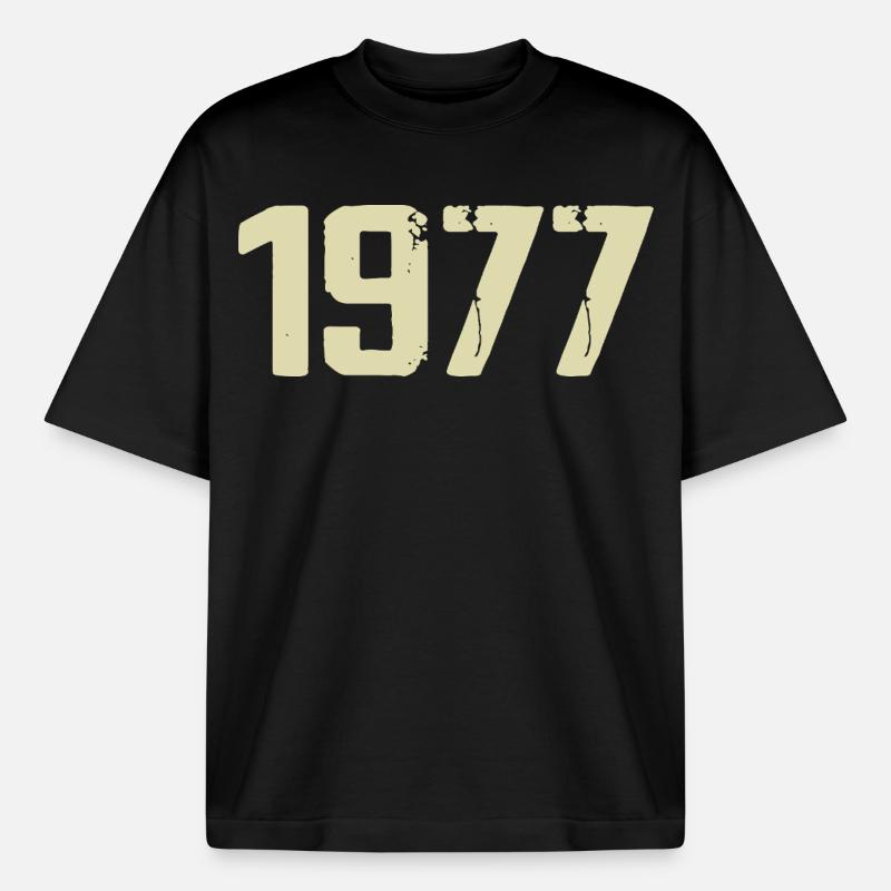 Jubilee 1977 - Heavyweight Boxy Unisex T-Shirt by Stanley/Stella - black