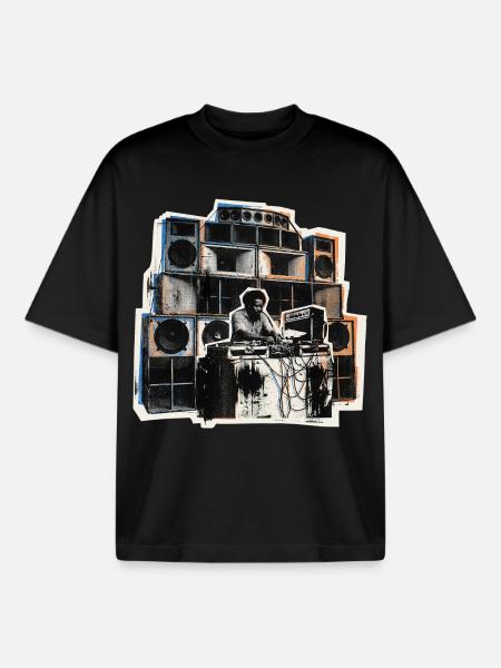 Dub Reggae Soundsystem Roots - Boxy Heavyweight Unisex Organic T-Shirt by Stanley/Stella - black