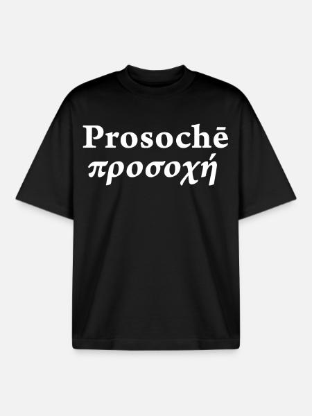 Prosoche Stoicism - Boxy Heavyweight Unisex Organic T-Shirt by Stanley/Stella - black