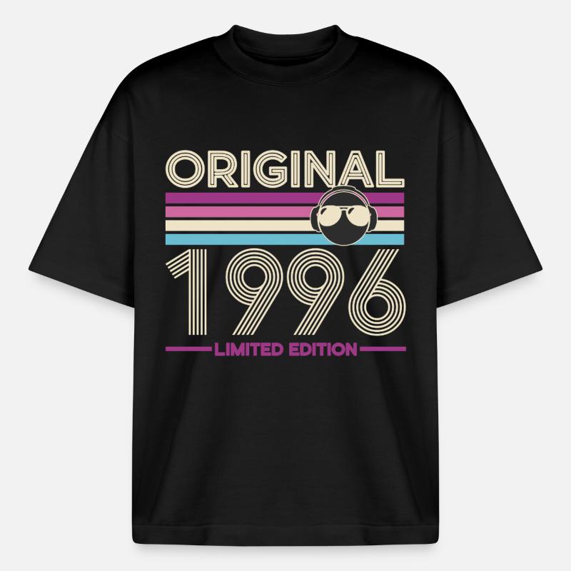 Original 1996 Limited Edition - Boxy Heavyweight Unisex Organic T-Shirt by Stanley/Stella - black