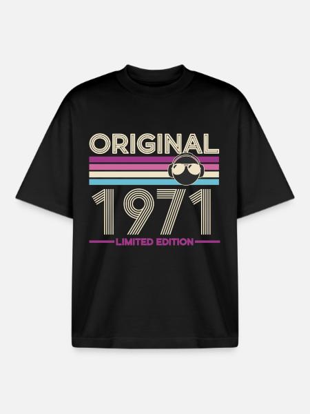 Original 1971 Edition Retro - T-shirt unisexe boxy épais biologique Stanley/Stella - noir